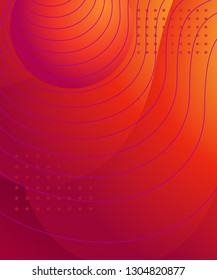 Gradient abstract composition with bright color. Modern graphic elements. Template for background, banner, poster, flyer or presentation. Vector graphic.
