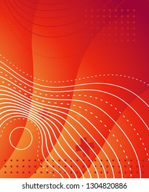 Gradient abstract composition with bright color. Modern graphic elements. Template for background, banner, poster, flyer or presentation. Vector graphic.