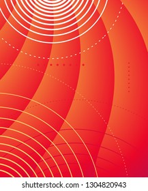 Gradient abstract composition with bright color. Modern graphic elements. Template for background, banner, poster, flyer or presentation. Vector graphic.