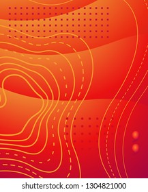 Gradient abstract composition with bright color. Modern graphic elements. Template for background, banner, poster, flyer or presentation. Vector graphic.