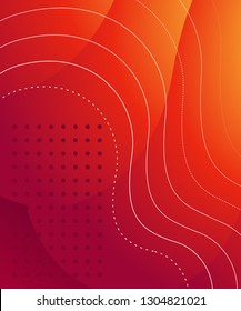 Gradient abstract composition with bright color. Modern graphic elements. Template for background, banner, poster, flyer or presentation. Vector graphic.