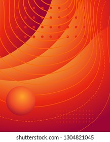 Gradient abstract composition with bright color. Modern graphic elements. Template for background, banner, poster, flyer or presentation. Vector graphic.