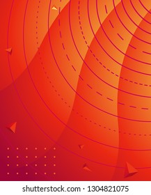 Gradient abstract composition with bright color. Modern graphic elements. Template for background, banner, poster, flyer or presentation. Vector graphic.