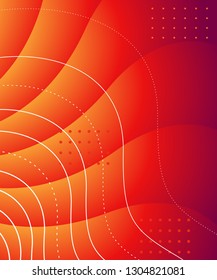 Gradient abstract composition with bright color. Modern graphic elements. Template for background, banner, poster, flyer or presentation. Vector graphic.