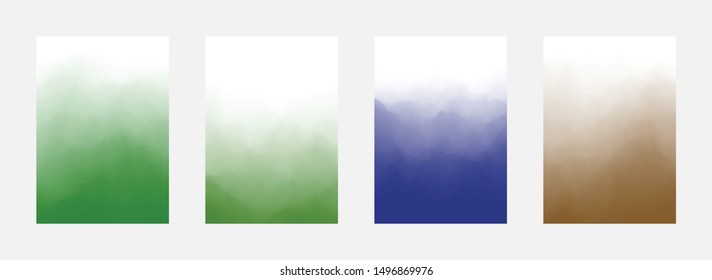 Gradient Abstract Cover Set. Fade Pattern. Modern Background. Paint Texture. Vector illustration
