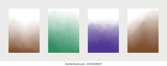 Gradient Abstract Cover Set. Fade Backdrop. Colorful Texture. Multicolor Design. Vector illustration