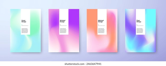 Gradient abstract covers set. Modern colorful fluid gradient background. vector illustration Eps10