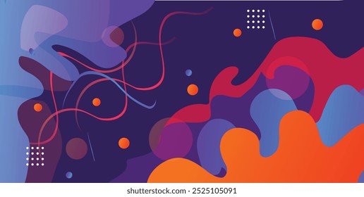 Gradient abstract dynamic shapes background for your design