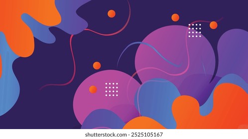 Gradient abstract dynamic shapes background for your design