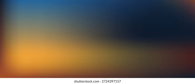 Gradient abstract fluid background, orange and blue color. Autumn warm red orange brown gradient  background. Template colored blurred gradation. Minimal fall smooth gradation. Vector abstract 