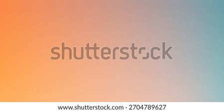 Gradient abstract fluid background, orange and teal color. Minimal sunset smooth gradation. Warm creative mesh modern wallpaper. Template colored blurred gradation. Vector illustration.
