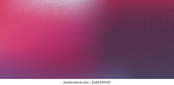 Gradient abstract fluid grainy background, noise effect, blend blurred smooth, pink color design. Purple creative mesh bright modern wallpaper or banner poster cover. Vector illustration.  