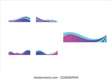 Gradient Abstract Footer Design Vector