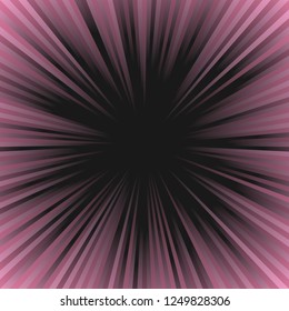Gradient abstract geometrical ray burst background - retro vector graphic design with radial lines