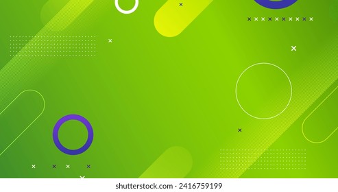 Gradient abstract green background with geometric elements vector design in eps 10