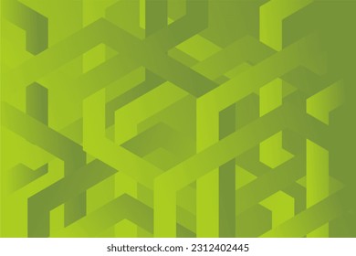 Gradient abstract green with hexagonal texture for background. Elegant and futuristic template for presentation, banner, wallpaper, flyer, leaflet, card, cover and more.