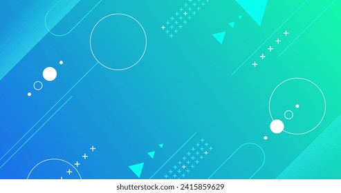 Gradient abstract greend blue background with geometric elements vector design in eps 10