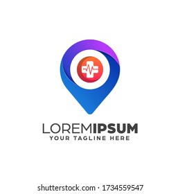 Gradient Abstract Health Point Logo Design Template