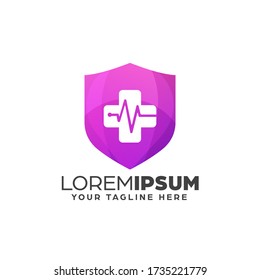 Muster für das Design abstrakter, abstrakter Gesundheitsschild-Logo