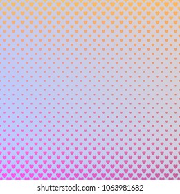Gradient abstract heart pattern background - love concept vector graphic design from hearts