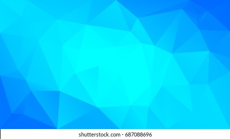Gradient abstract horizontal triangle background. Cool ice colored polygonal backdrop for business presentation. Trendy geometric abstract banner. Technology concept flyer. Mosaic style.