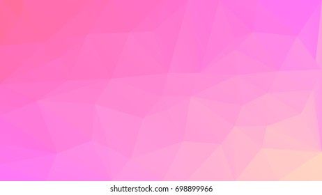 Gradient abstract horizontal triangle background. Tender pink rose polygonal backdrop for business presentation. Trendy geometric abstract banner. Corporative flyer design. Mosaic style.