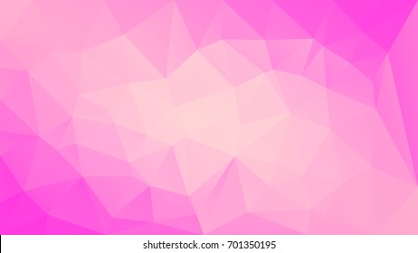 Gradient abstract horizontal triangle background. Tender pink rose polygonal backdrop for business presentation. Trendy geometric abstract banner. Corporative flyer design. Mosaic style.
