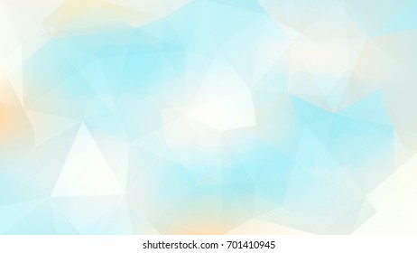 Gradient abstract horizontal triangle background. Yellow and turquoise polygonal backdrop for mobile application and web. Trendy geometric abstract banner. Technology concept flyer. Mosaic style.