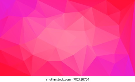 Gradient abstract horizontal triangle background. Red polygonal backdrop for mobile application and web. Trendy geometric abstract banner. Technology concept flyer. Mosaic style.