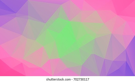 Gradient abstract horizontal triangle background. Vibrant rainbow multicolored polygonal backdrop for mobile application and web. Trendy geometric abstract banner. Corporative flyer design. Mosaic.