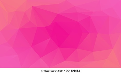 Gradient abstract horizontal triangle background. Tender pink rose polygonal backdrop for business presentation. Trendy geometric abstract banner. Corporative flyer design. Mosaic style.
