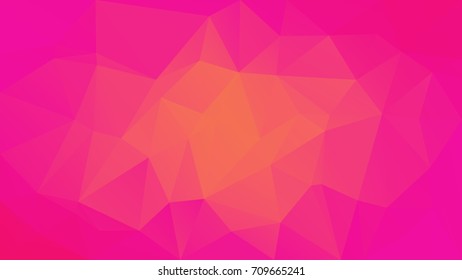 Gradient abstract horizontal triangle background. Red polygonal backdrop for mobile application and web. Trendy geometric abstract banner. Technology concept flyer. Mosaic style.