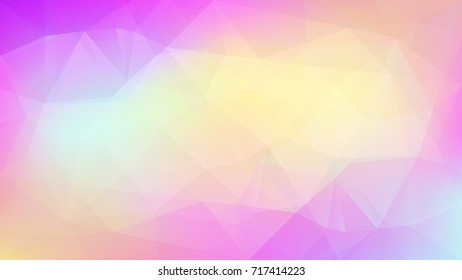 Gradient abstract horizontal triangle background. Vibrant rainbow multicolored polygonal backdrop for business presentation. Trendy geometric abstract banner. Technology concept flyer. Mosaic style.