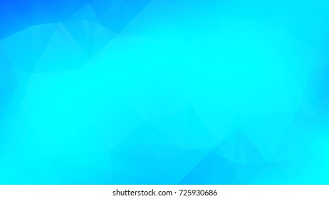 Gradient abstract horizontal triangle background. Cool ice colored polygonal backdrop for mobile application and web. Trendy geometric abstract banner. Corporative flyer design. Mosaic style.