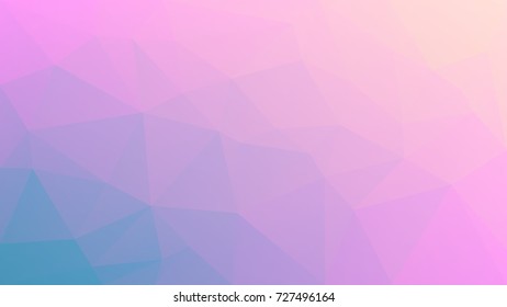 Gradient abstract horizontal triangle background. Vibrant rainbow multicolored polygonal backdrop for mobile application and web. Trendy geometric abstract banner. Technology concept flyer. Mosaic.