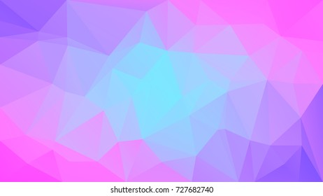 Gradient abstract horizontal triangle background. Vibrant rainbow multicolored polygonal backdrop for business presentation. Trendy geometric abstract banner. Corporative flyer design. Mosaic style.