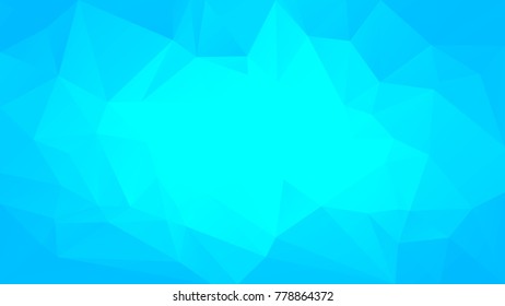 Gradient abstract horizontal triangle background. Cool ice colored polygonal backdrop for business presentation. Trendy geometric abstract banner. Technology concept flyer. Mosaic style.