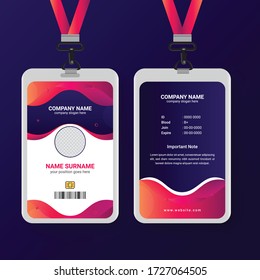 Gradient abstract Id Card Vector Design Template