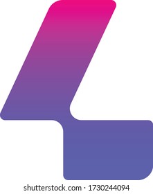 marca del logotipo gradiente de letón abstracto l