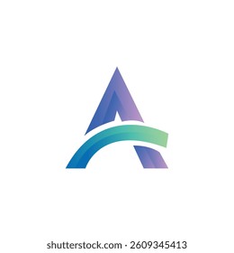 A Gradient abstract letter logo design template