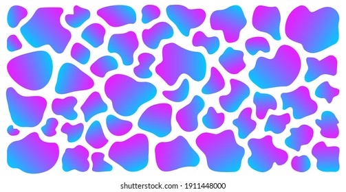 Conjunto de formas líquidas abstractas degradadas. Banner de líquido orgánico. Elementos gráficos modernos de color. Formas dinámicas futuristas. Ilustración vectorial.