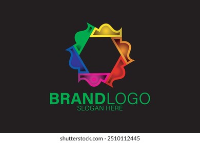 Design de logotipo abstrato gradiente. Logo colorido.
