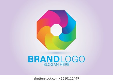 Design de logotipo abstrato gradiente. Logo colorido.