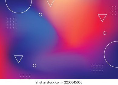 Gradient abstract neon geometric background