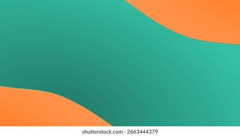Gradiente Abstrato fundo laranja e turquesa com espaço de cópia para texto ou imagem