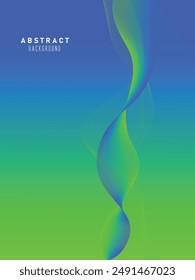 Gradient abstraktes Poster-Design. Blau und grün Mischfarbhintergrund.
