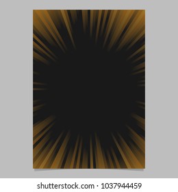 Gradient abstract ray burst page template - vector brochure, stationery background graphic design with radial stripe pattern