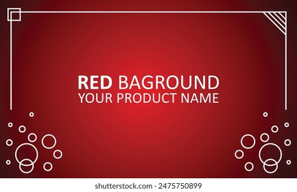 Fondo rojo abstracto degradado con marco