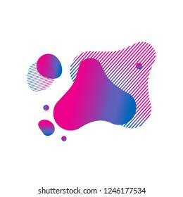 Gradient abstract shape for banner. Fluid geometric frame. Vector flat design for business cards, invitations, gift cards, flyers, brochures