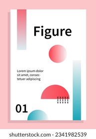 Gradient poster shapes pink